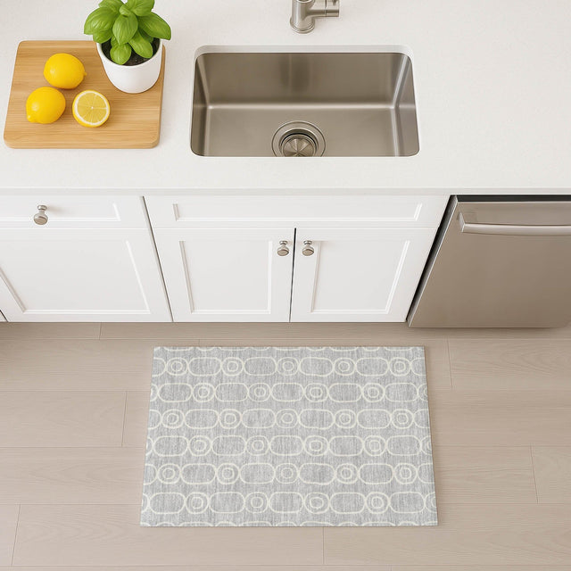 Dalyn The Reserve TR6 Silver Rug shown in a room