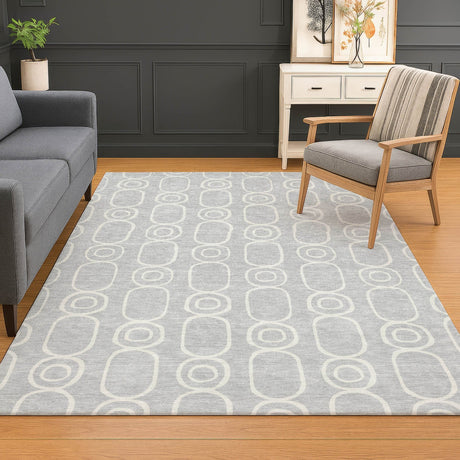 Dalyn The Reserve TR6 Silver Rug shown in a room