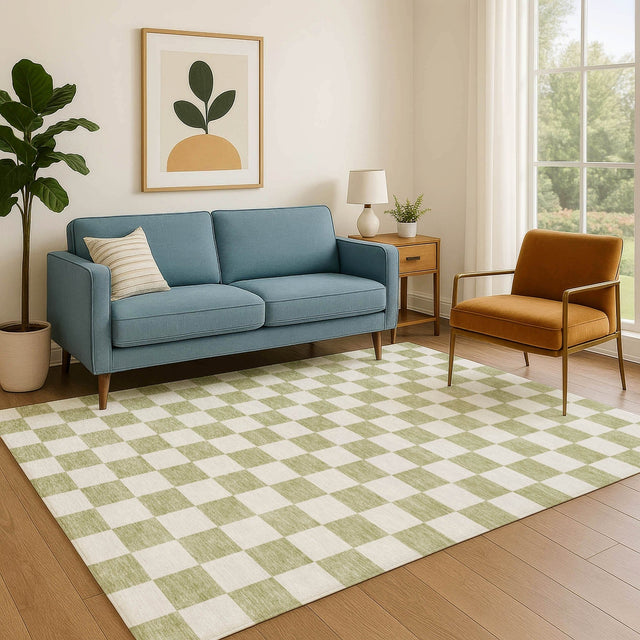 Dalyn The Reserve TR7 Aloe Rug shown in a room