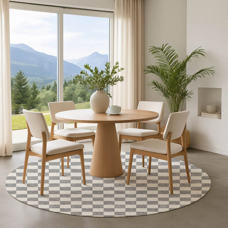 Dalyn The Reserve TR7 Gray Rug shown in a room