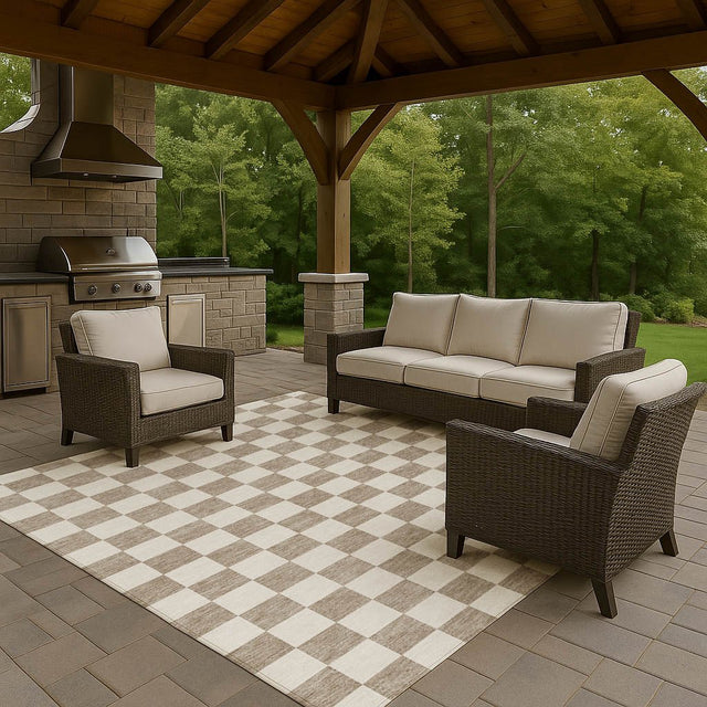 Dalyn The Reserve TR7 Khaki Rug outdoor lifestyle image