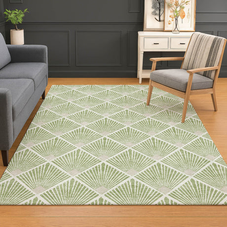 Dalyn The Reserve TR9 Aloe Rug shown in a room