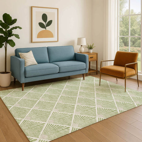 Dalyn The Reserve TR9 Aloe Rug shown in a room