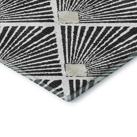 Dalyn The Reserve TR9 Black Rug corner detail