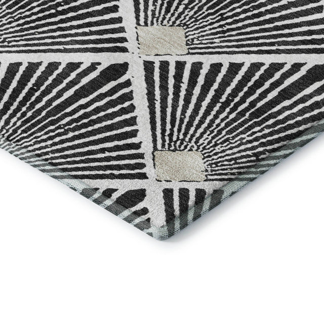 Dalyn The Reserve TR9 Black Rug corner detail
