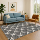 Dalyn The Reserve TR9 Black Rug shown in a room