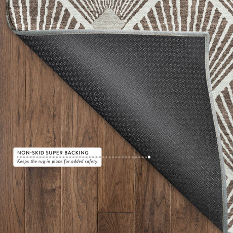 Dalyn The Reserve TR9 Brown Rug backing detail