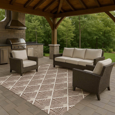 Dalyn The Reserve TR9 Brown Rug outdoor lifestyle image