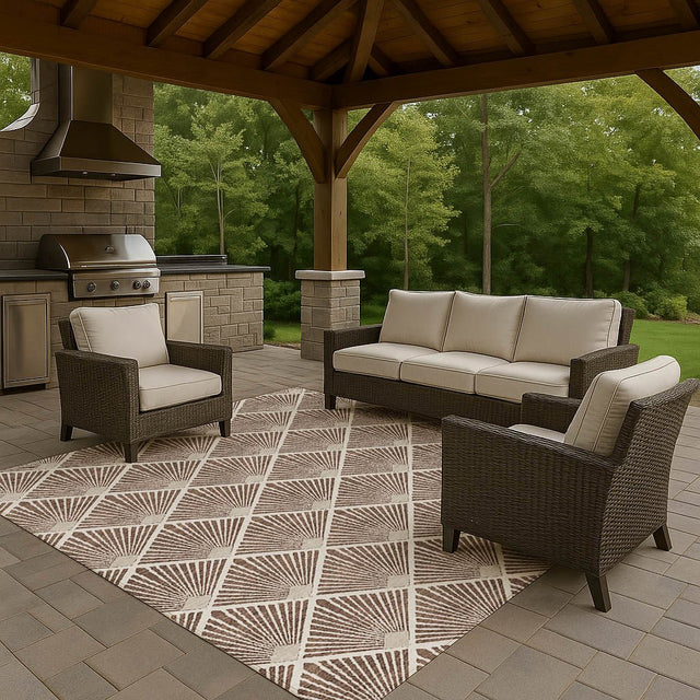 Dalyn The Reserve TR9 Brown Rug outdoor lifestyle image