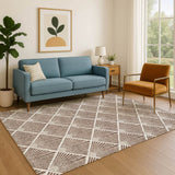 Dalyn The Reserve TR9 Brown Rug shown in a room