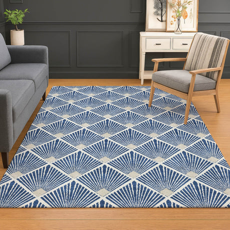 Dalyn The Reserve TR9 Navy Rug shown in a room
