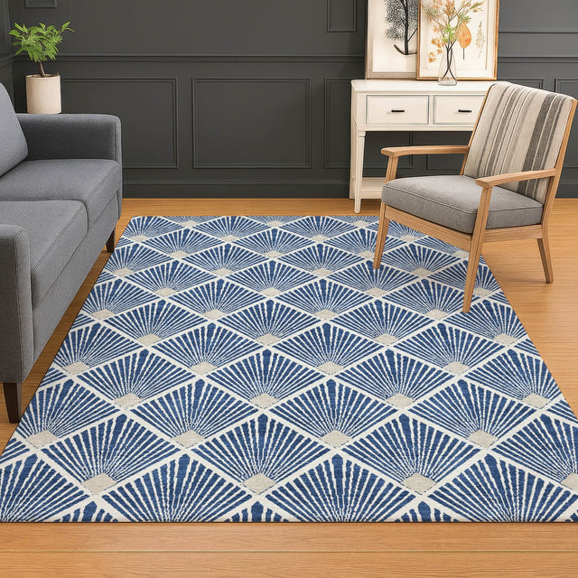 Dalyn The Reserve TR9 Navy Rug shown in a room