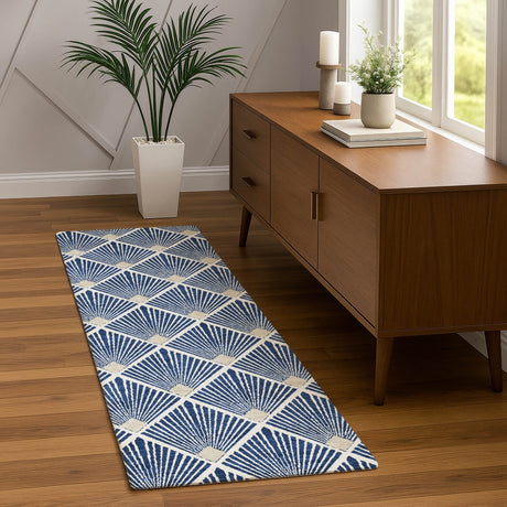 Dalyn The Reserve TR9 Navy Rug shown in a room