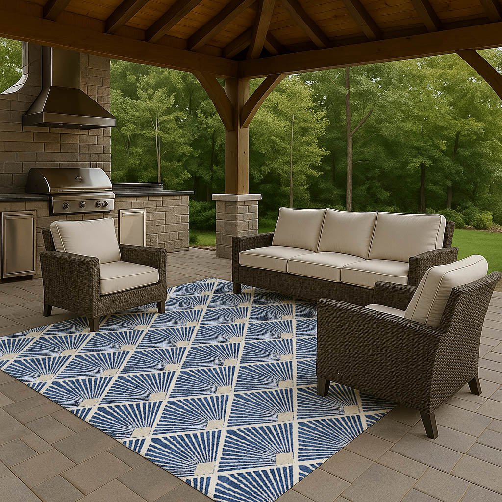 Dalyn The Reserve TR9 Navy Rug outdoor lifestyle image