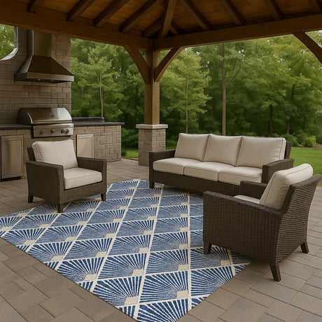Dalyn The Reserve TR9 Navy Rug outdoor lifestyle image