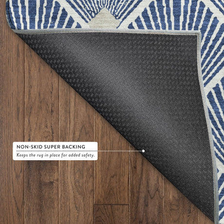 Dalyn The Reserve TR9 Navy Rug backing detail