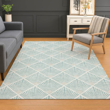 Dalyn The Reserve TR9 Seafoam Rug shown in a room