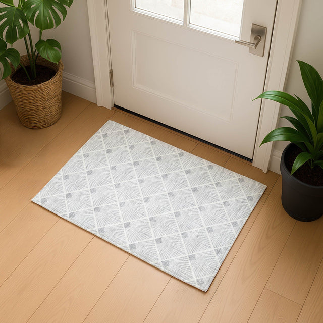 Dalyn The Reserve TR9 Silver Rug shown in a room