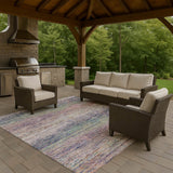 Dalyn Trevi TV1 Blush Rug outdoor lifestyle image