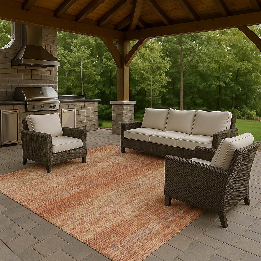 Dalyn Trevi TV1 Copper Rug outdoor lifestyle image