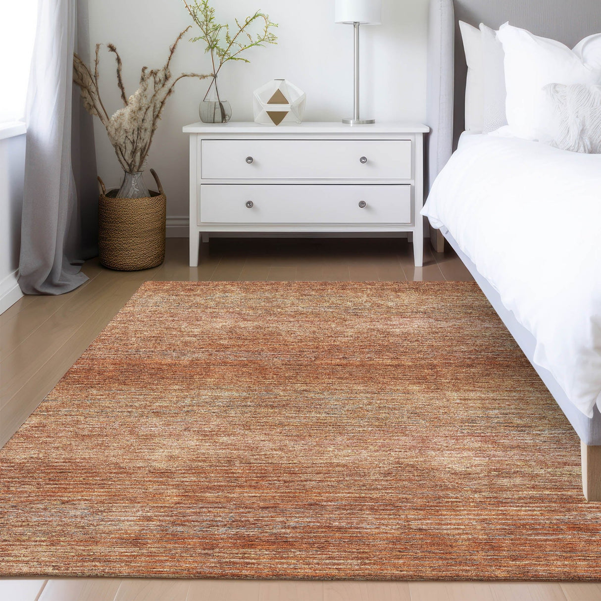 Dalyn Trevi TV1 Copper Rug shown in a room