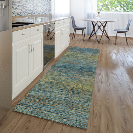 Dalyn Trevi TV1 Denim Rug shown in a room