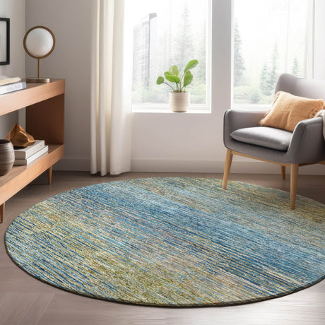 Dalyn Trevi TV1 Denim Rug shown in a room