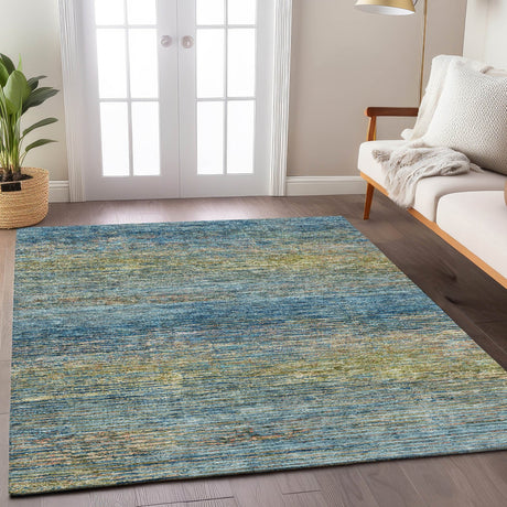 Dalyn Trevi TV1 Denim Rug shown in a room