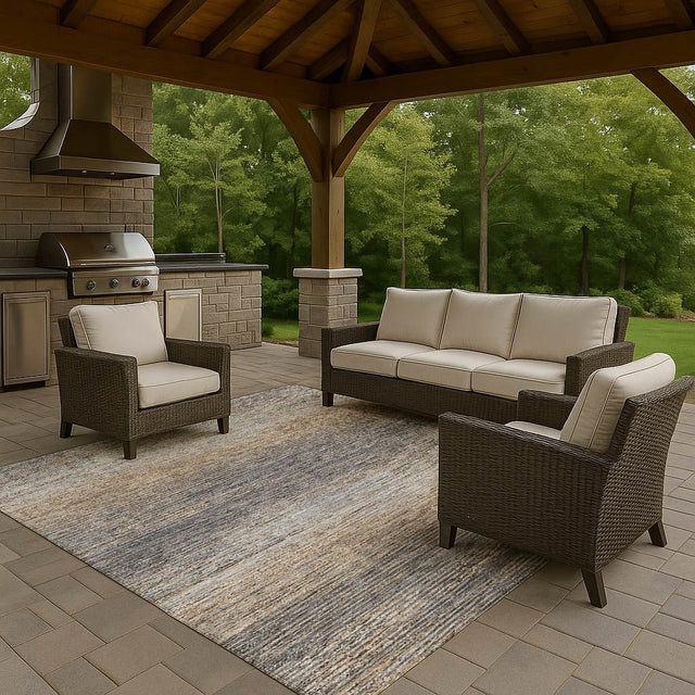 Dalyn Trevi TV1 Pewter Rug outdoor lifestyle image