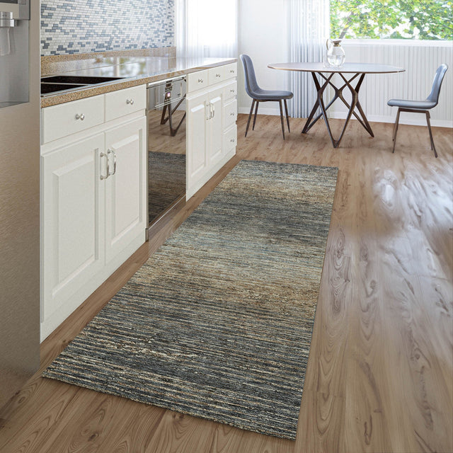Dalyn Trevi TV1 Pewter Rug shown in a room