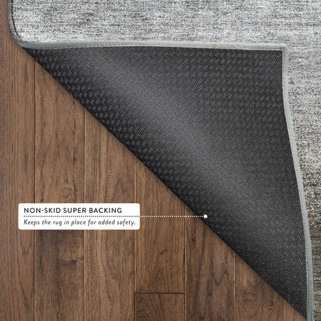 Dalyn Trevi TV10 Pewter Rug backing detail