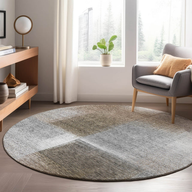 Dalyn Trevi TV10 Pewter Rug shown in a room