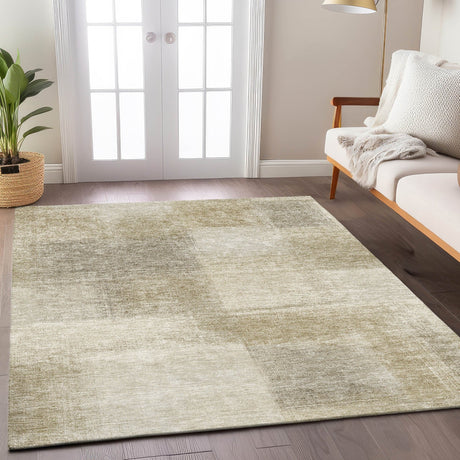 Dalyn Trevi TV10 Taupe Rug shown in a room