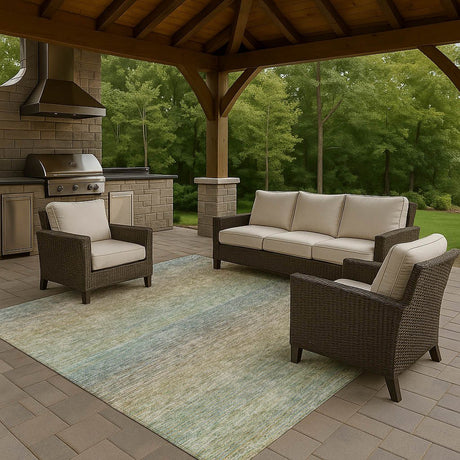 Dalyn Trevi TV11 Blue Rug outdoor lifestyle image
