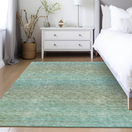 Dalyn Trevi TV11 Teal Rug shown in a room