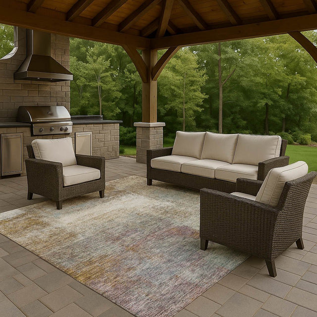 Dalyn Trevi TV12 Mocha Rug outdoor lifestyle image