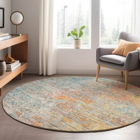 Dalyn Trevi TV13 Teal Rug shown in a room