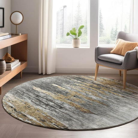 Dalyn Trevi TV14 Gray Rug shown in a room