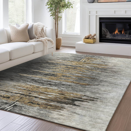 Dalyn Trevi TV14 Gray Rug shown in a room