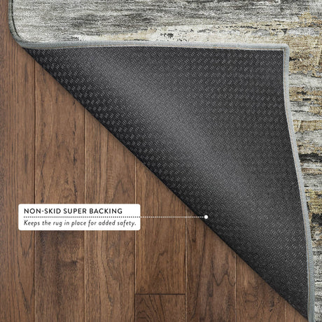 Dalyn Trevi TV14 Gray Rug backing detail