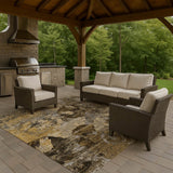 Dalyn Trevi TV15 Mocha Rug outdoor lifestyle image