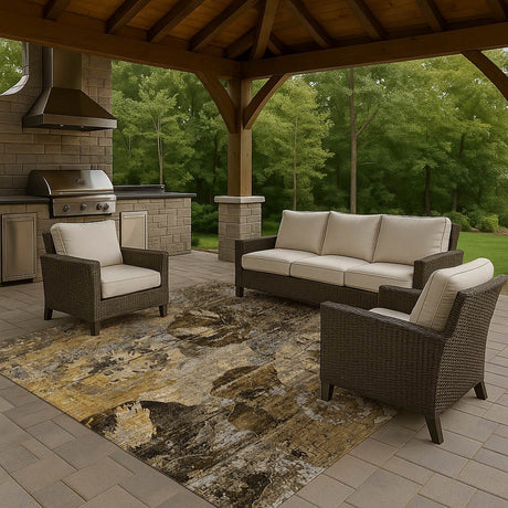 Dalyn Trevi TV15 Mocha Rug outdoor lifestyle image