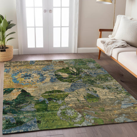 Dalyn Trevi TV15 Taupe Rug shown in a room