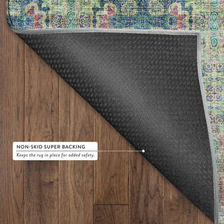 Dalyn Trevi TV16 Green Rug backing detail