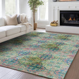 Dalyn Trevi TV16 Green Rug shown in a room