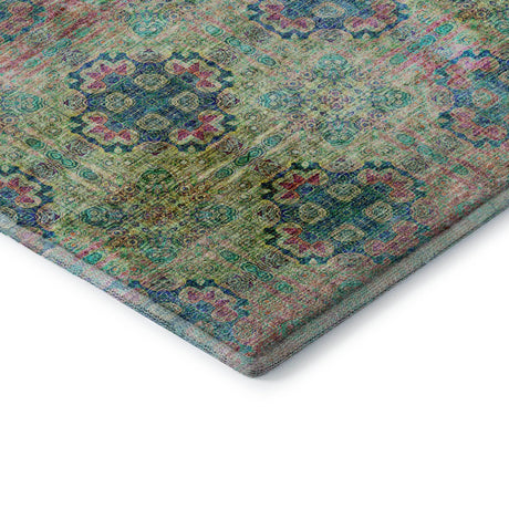 Dalyn Trevi TV16 Green Rug corner detail