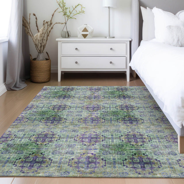 Dalyn Trevi TV16 Purple Rug shown in a room