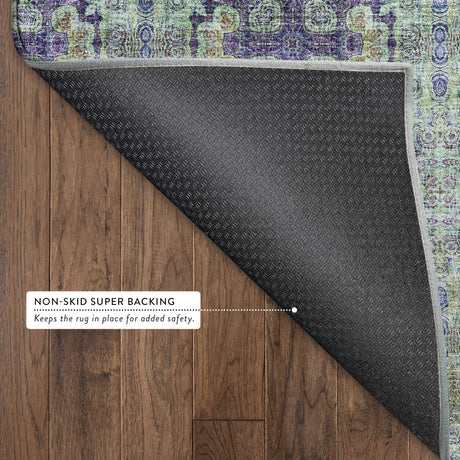Dalyn Trevi TV16 Purple Rug backing detail