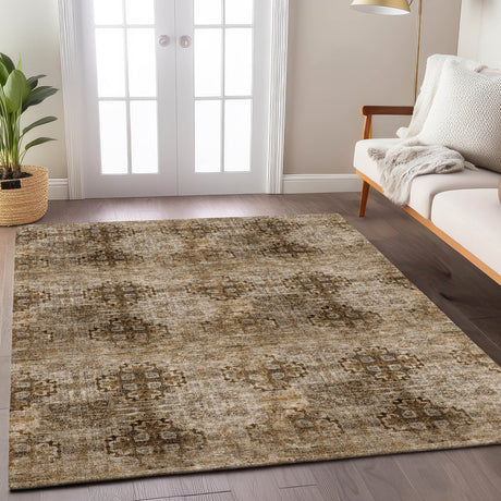 Dalyn Trevi TV16 Taupe Rug shown in a room