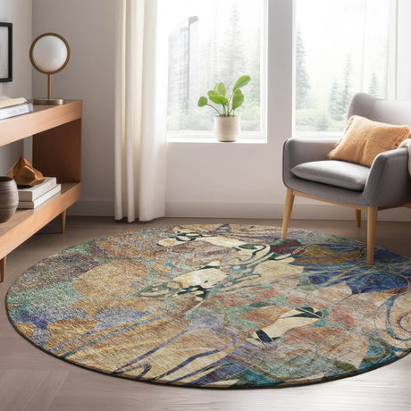 Dalyn Trevi TV17 Beige Rug shown in a room